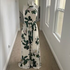 Floral Halter Maxi Dress